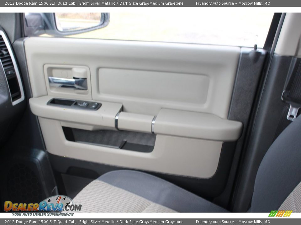 2012 Dodge Ram 1500 SLT Quad Cab Bright Silver Metallic / Dark Slate Gray/Medium Graystone Photo #11