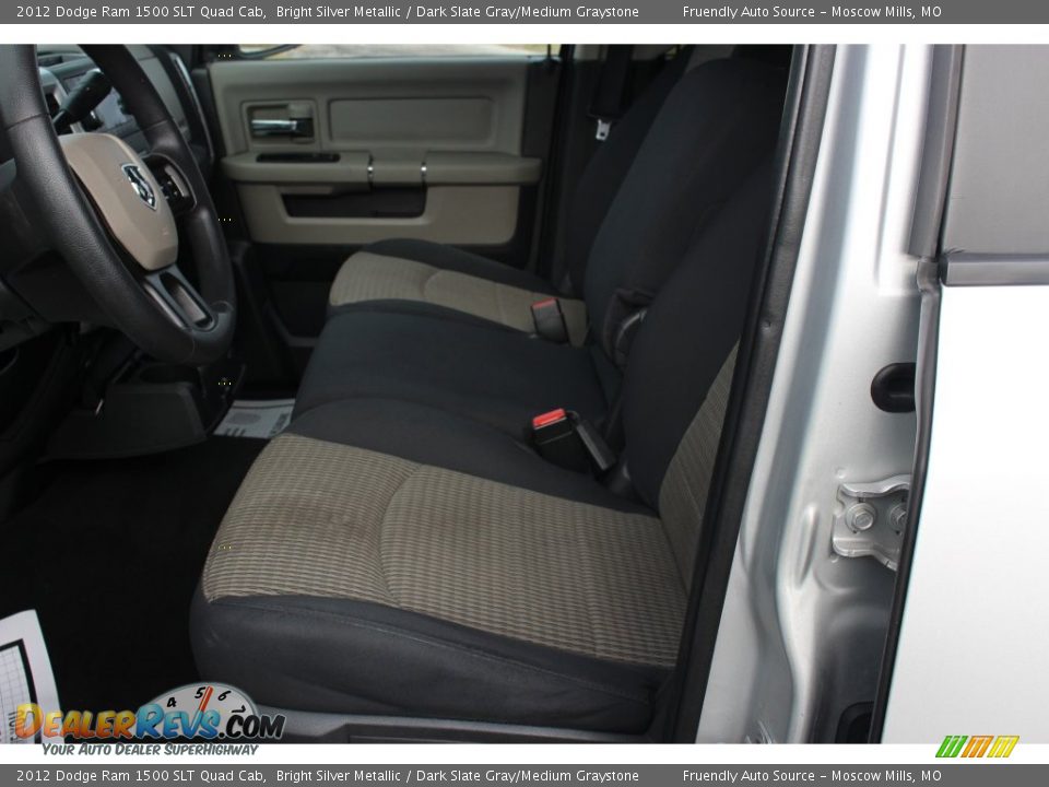 2012 Dodge Ram 1500 SLT Quad Cab Bright Silver Metallic / Dark Slate Gray/Medium Graystone Photo #18