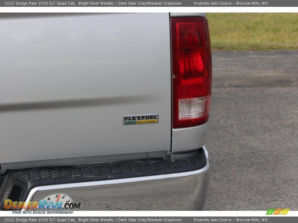 2012 Dodge Ram 1500 SLT Quad Cab Bright Silver Metallic / Dark Slate Gray/Medium Graystone Photo #24