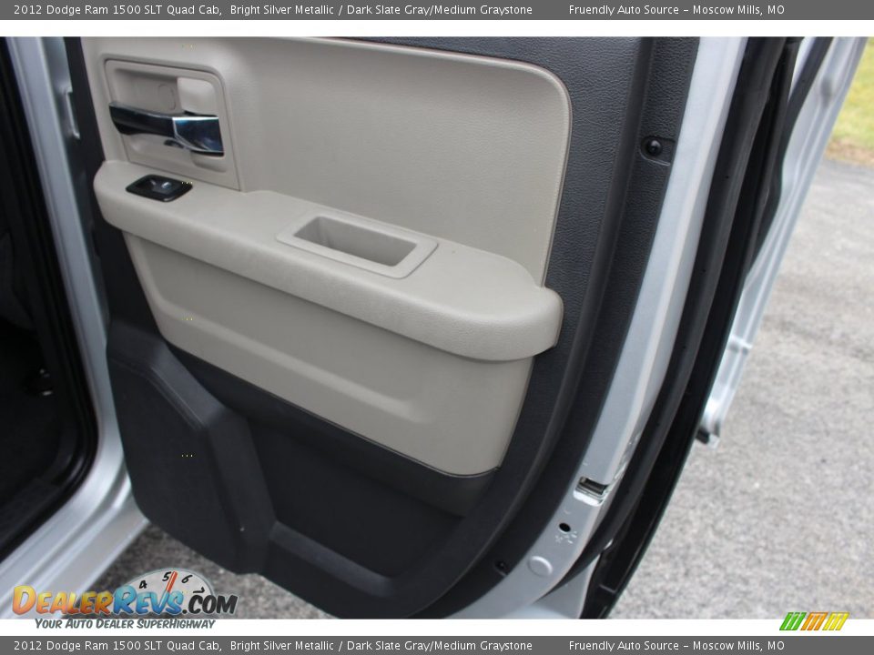 2012 Dodge Ram 1500 SLT Quad Cab Bright Silver Metallic / Dark Slate Gray/Medium Graystone Photo #30