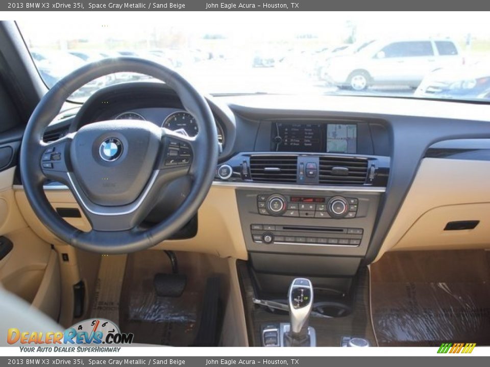2013 BMW X3 xDrive 35i Space Gray Metallic / Sand Beige Photo #9
