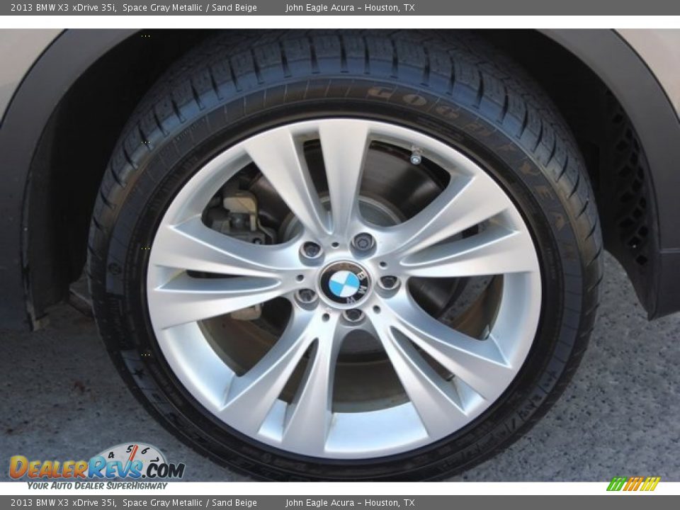 2013 BMW X3 xDrive 35i Space Gray Metallic / Sand Beige Photo #10