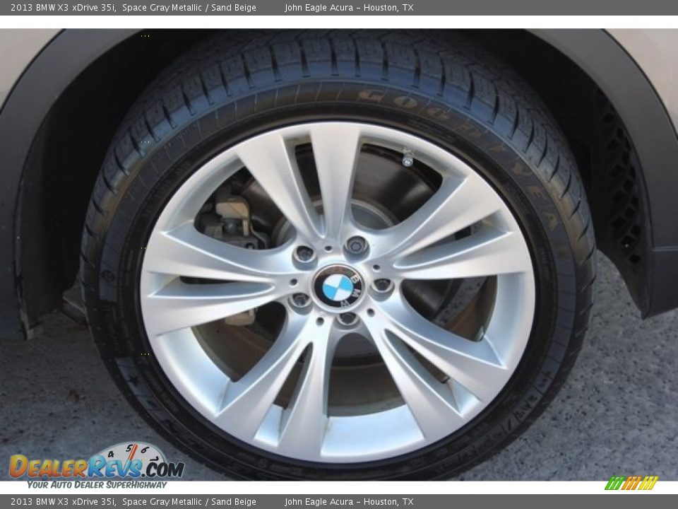 2013 BMW X3 xDrive 35i Space Gray Metallic / Sand Beige Photo #11