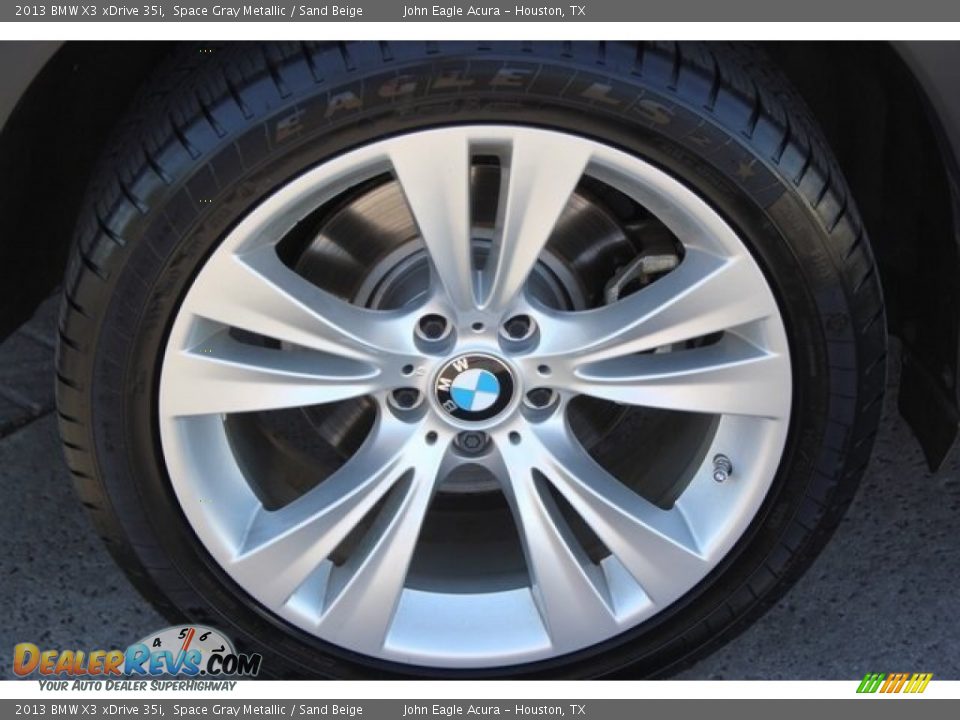 2013 BMW X3 xDrive 35i Space Gray Metallic / Sand Beige Photo #12