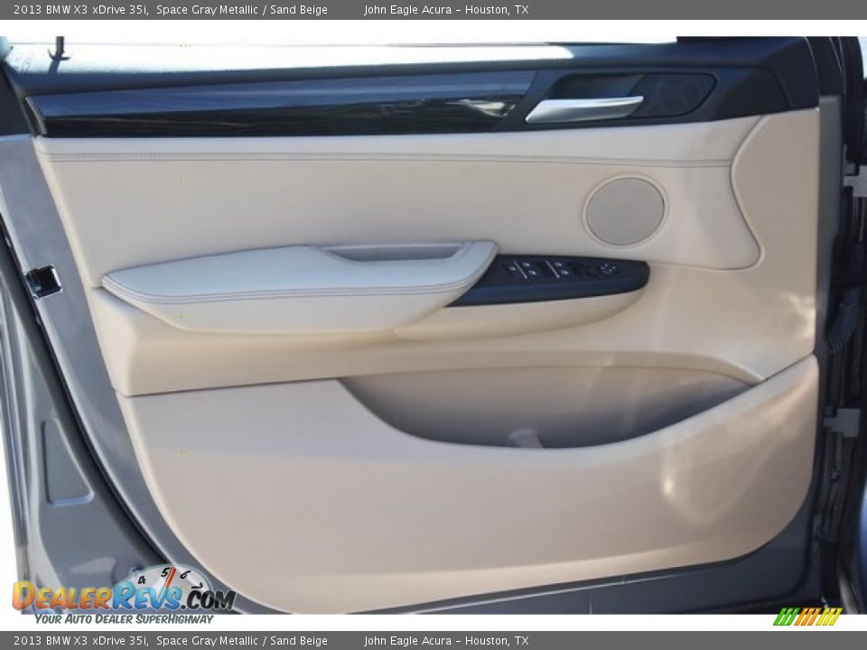 2013 BMW X3 xDrive 35i Space Gray Metallic / Sand Beige Photo #14