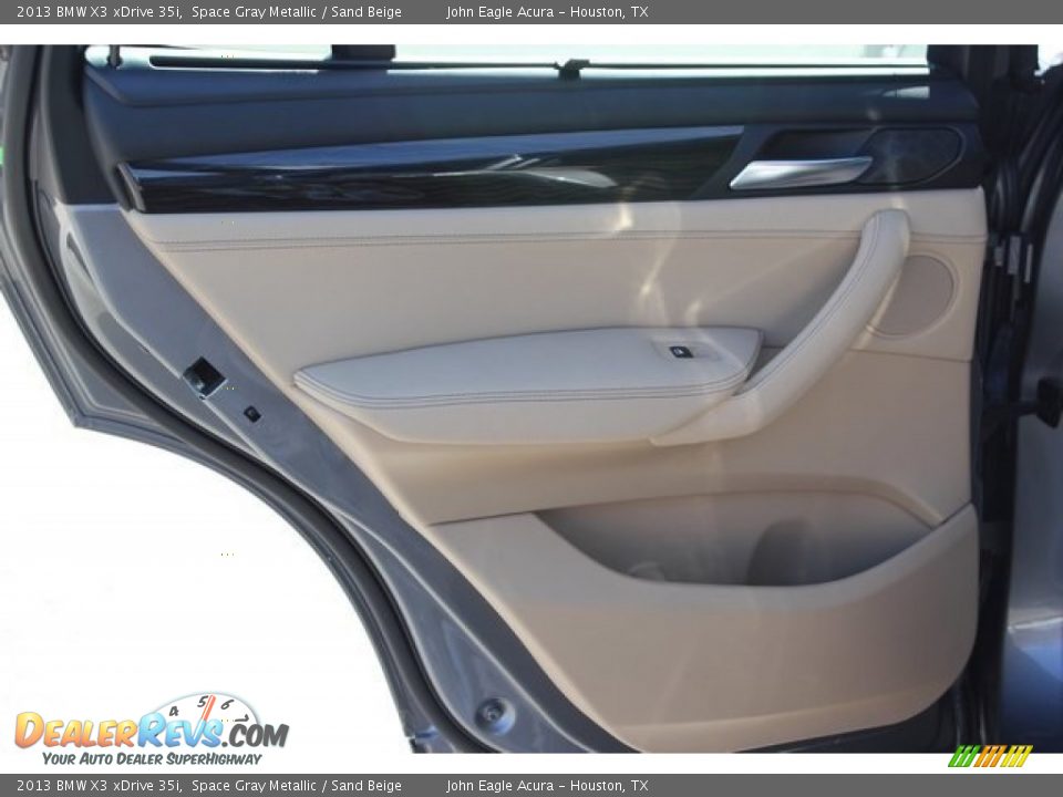 2013 BMW X3 xDrive 35i Space Gray Metallic / Sand Beige Photo #17