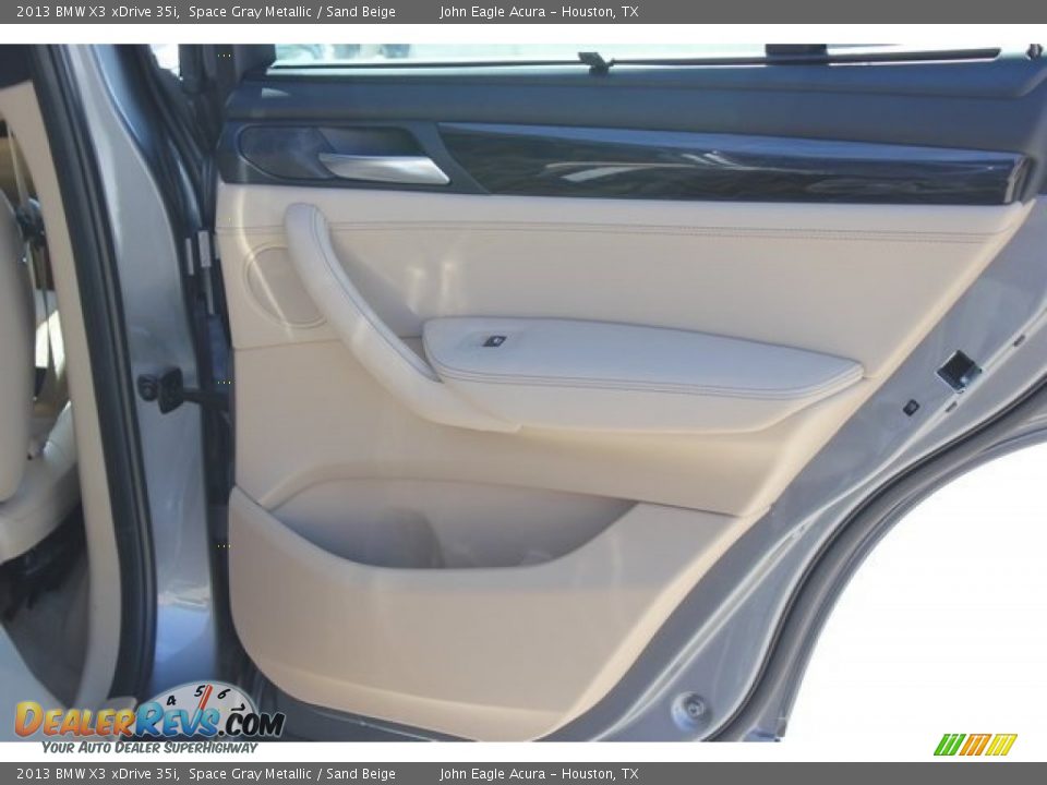 2013 BMW X3 xDrive 35i Space Gray Metallic / Sand Beige Photo #24