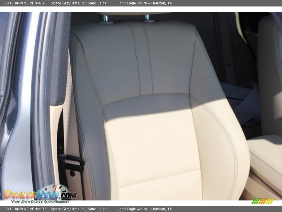 2013 BMW X3 xDrive 35i Space Gray Metallic / Sand Beige Photo #30
