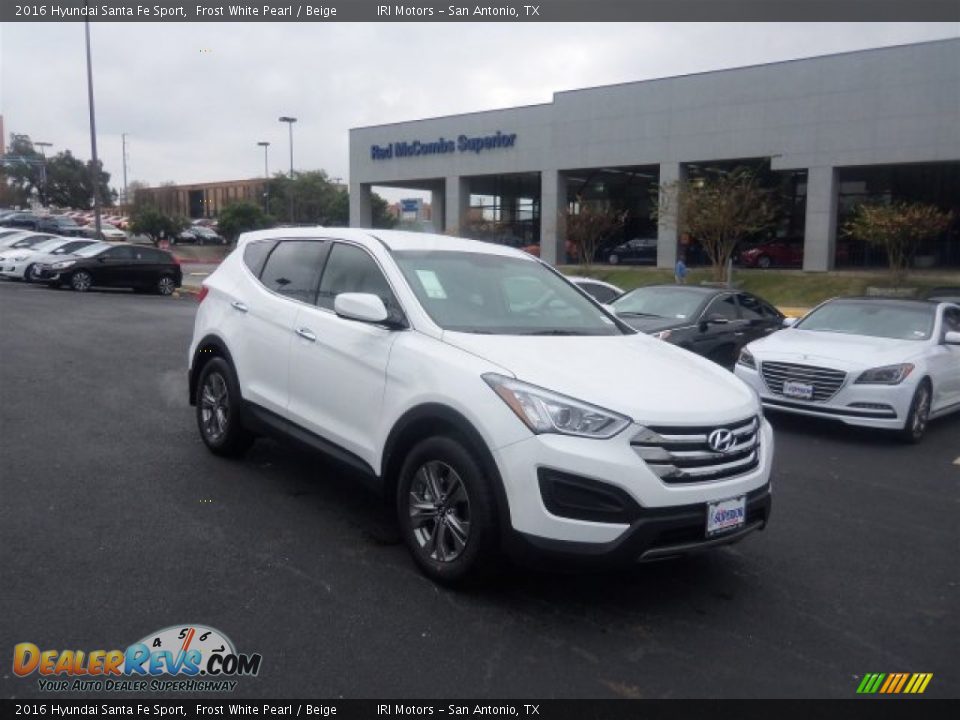 2016 Hyundai Santa Fe Sport Frost White Pearl / Beige Photo #1