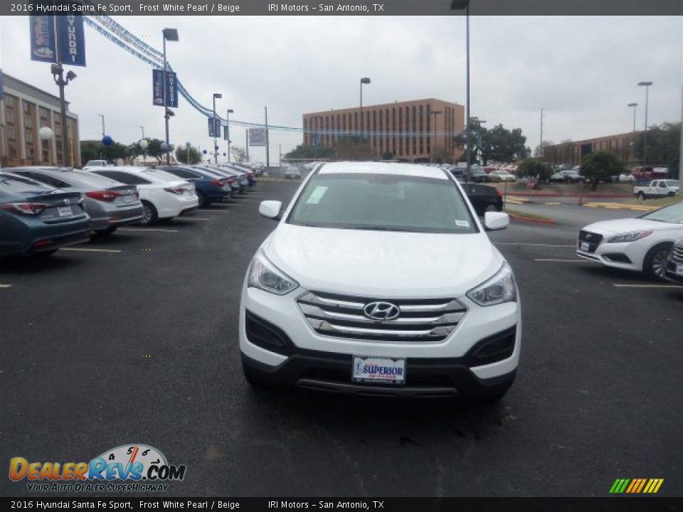 2016 Hyundai Santa Fe Sport Frost White Pearl / Beige Photo #5