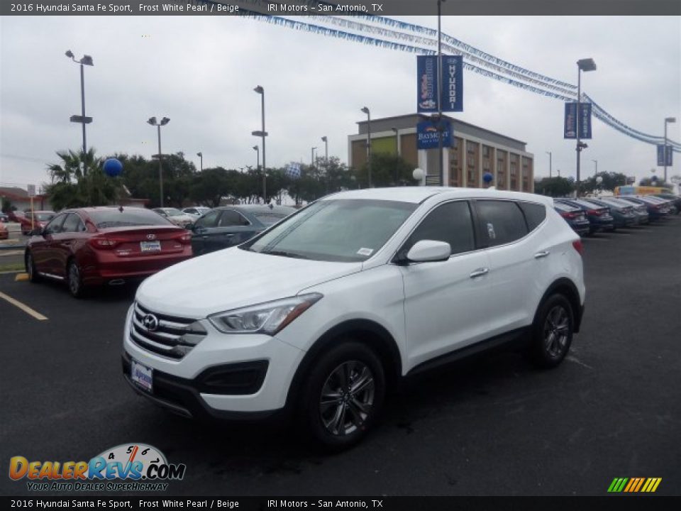 2016 Hyundai Santa Fe Sport Frost White Pearl / Beige Photo #6