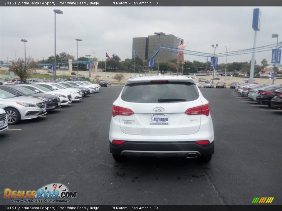 2016 Hyundai Santa Fe Sport Frost White Pearl / Beige Photo #10