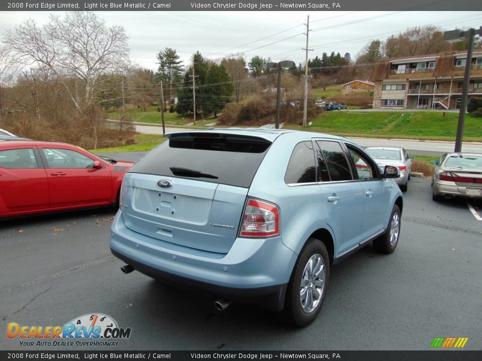 2008 Ford Edge Limited Light Ice Blue Metallic / Camel Photo #3