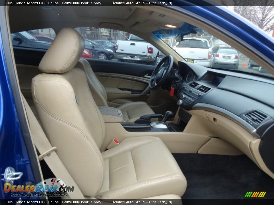 2009 Honda Accord EX-L Coupe Belize Blue Pearl / Ivory Photo #17