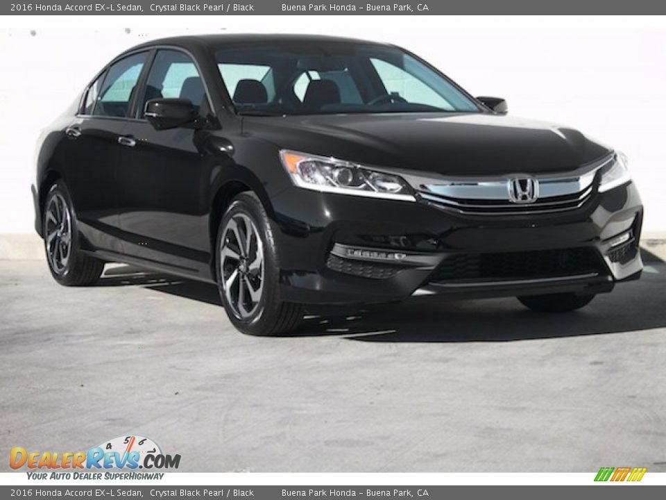 2016 Honda Accord EX-L Sedan Crystal Black Pearl / Black Photo #1