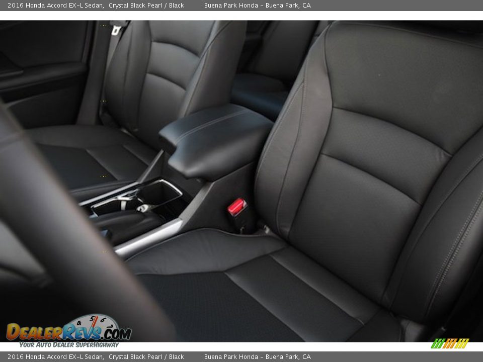 2016 Honda Accord EX-L Sedan Crystal Black Pearl / Black Photo #11