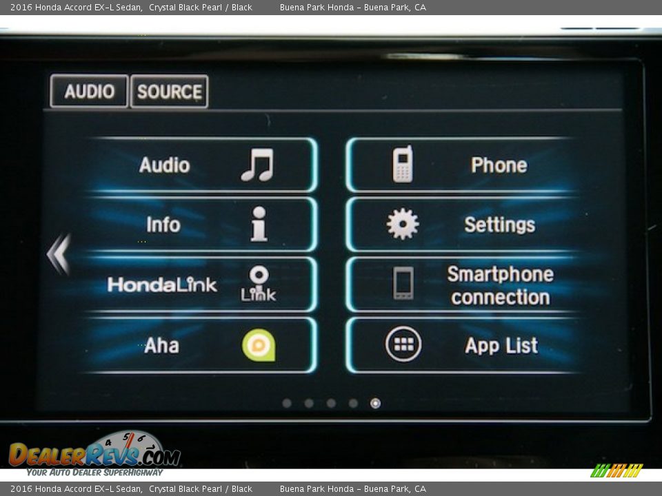 2016 Honda Accord EX-L Sedan Crystal Black Pearl / Black Photo #16