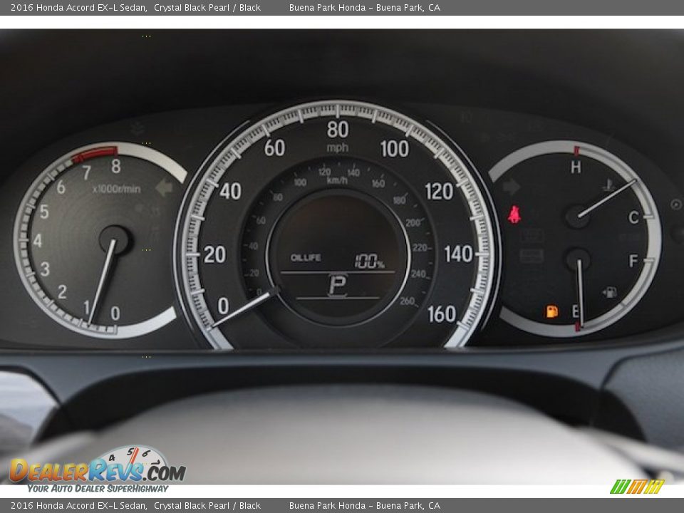 2016 Honda Accord EX-L Sedan Crystal Black Pearl / Black Photo #18
