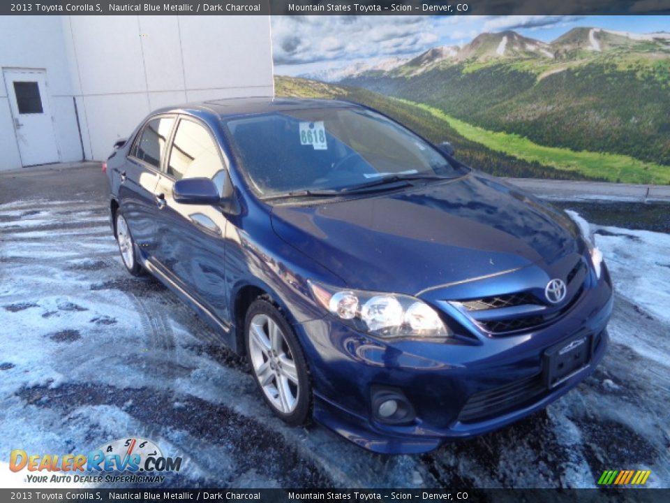 2013 Toyota Corolla S Nautical Blue Metallic / Dark Charcoal Photo #2