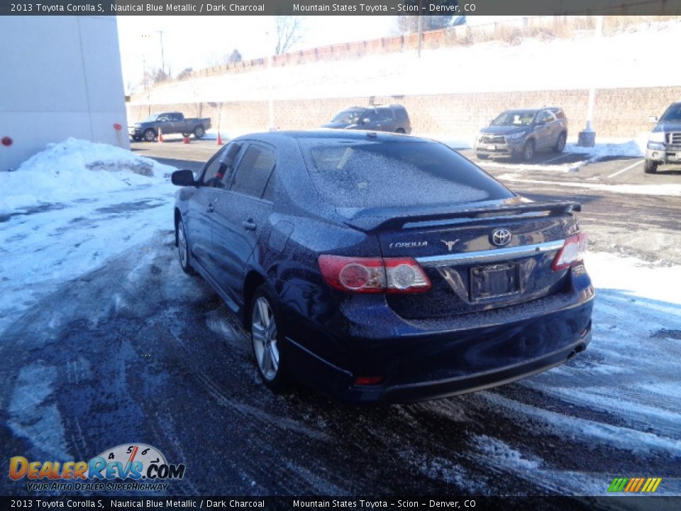 2013 Toyota Corolla S Nautical Blue Metallic / Dark Charcoal Photo #6