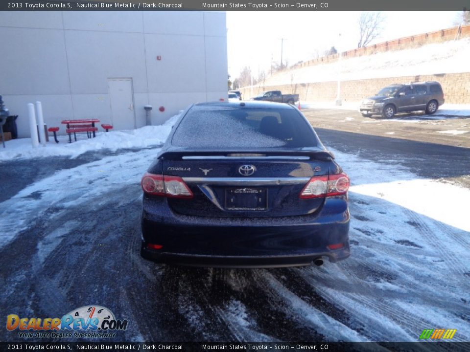 2013 Toyota Corolla S Nautical Blue Metallic / Dark Charcoal Photo #7