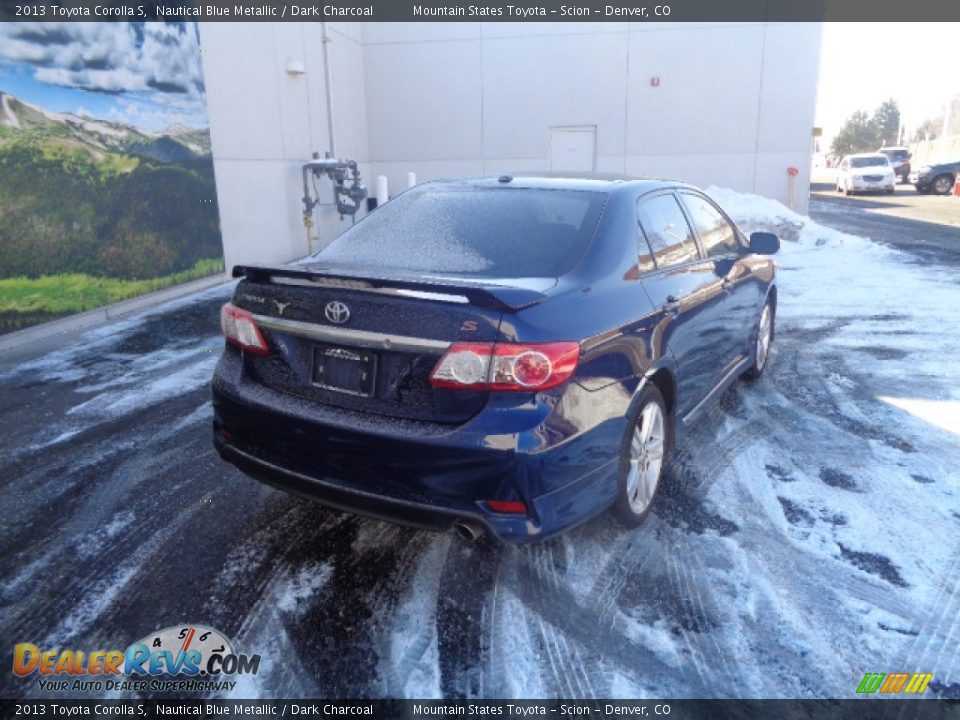2013 Toyota Corolla S Nautical Blue Metallic / Dark Charcoal Photo #8