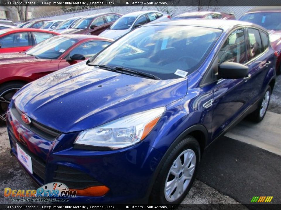 2016 Ford Escape S Deep Impact Blue Metallic / Charcoal Black Photo #2
