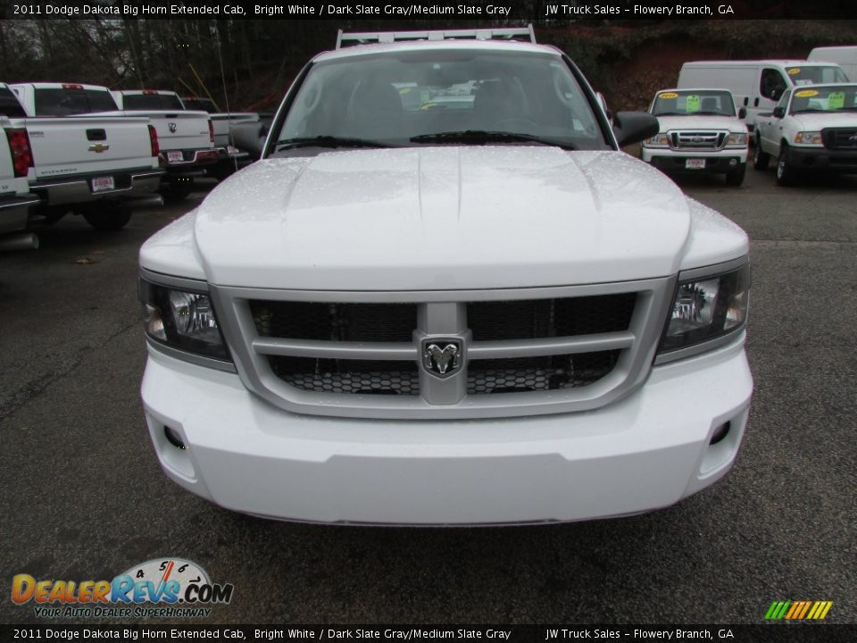 2011 Dodge Dakota Big Horn Extended Cab Bright White / Dark Slate Gray/Medium Slate Gray Photo #15