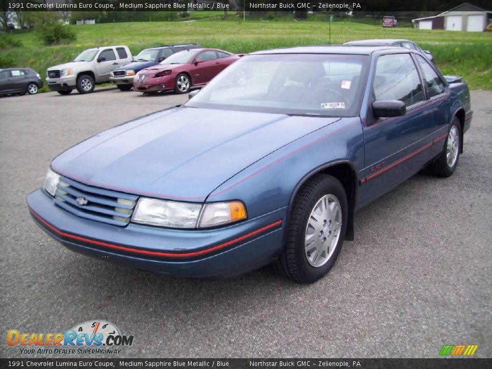 1991 Chevrolet Lumina Euro Coupe Medium Sapphire Blue Metallic / Blue Photo #1
