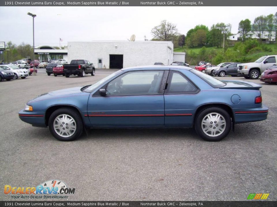 1991 Chevrolet Lumina Euro Coupe Medium Sapphire Blue Metallic / Blue Photo #2