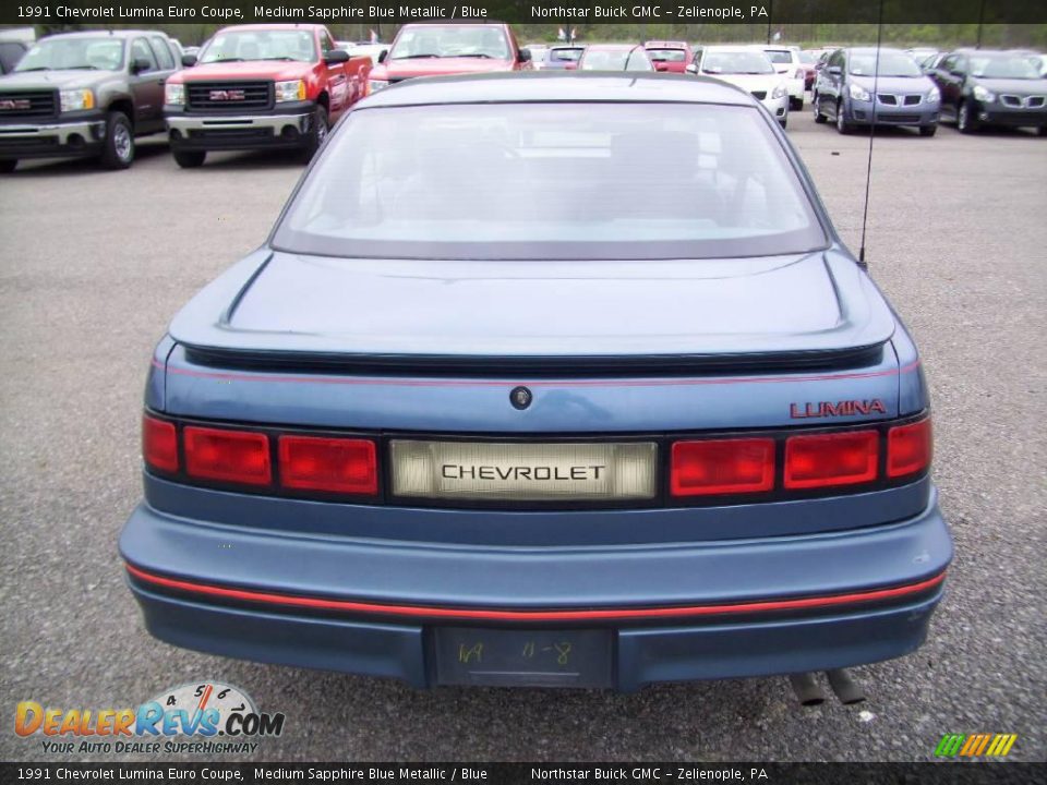 1991 Chevrolet Lumina Euro Coupe Medium Sapphire Blue Metallic / Blue Photo #4