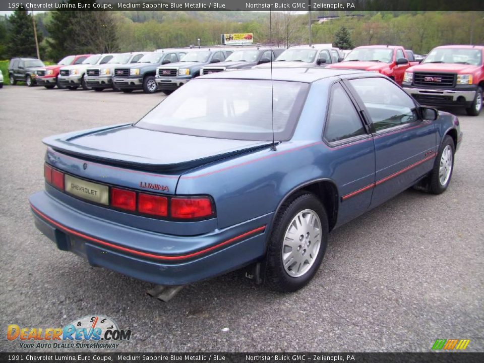1991 Chevrolet Lumina Euro Coupe Medium Sapphire Blue Metallic / Blue Photo #5