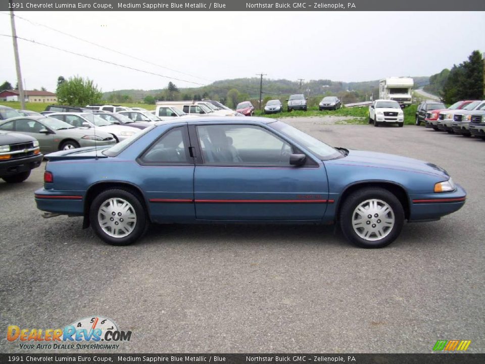 1991 Chevrolet Lumina Euro Coupe Medium Sapphire Blue Metallic / Blue Photo #6