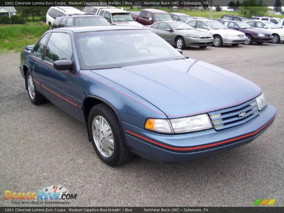 1991 Chevrolet Lumina Euro Coupe Medium Sapphire Blue Metallic / Blue Photo #7