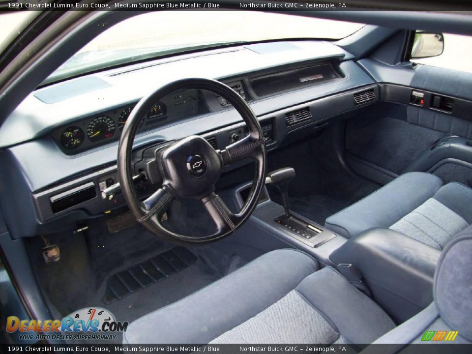 1991 Chevrolet Lumina Euro Coupe Medium Sapphire Blue Metallic / Blue Photo #11