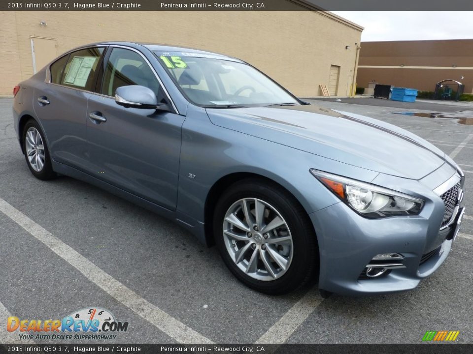 2015 Infiniti Q50 3.7 Hagane Blue / Graphite Photo #1