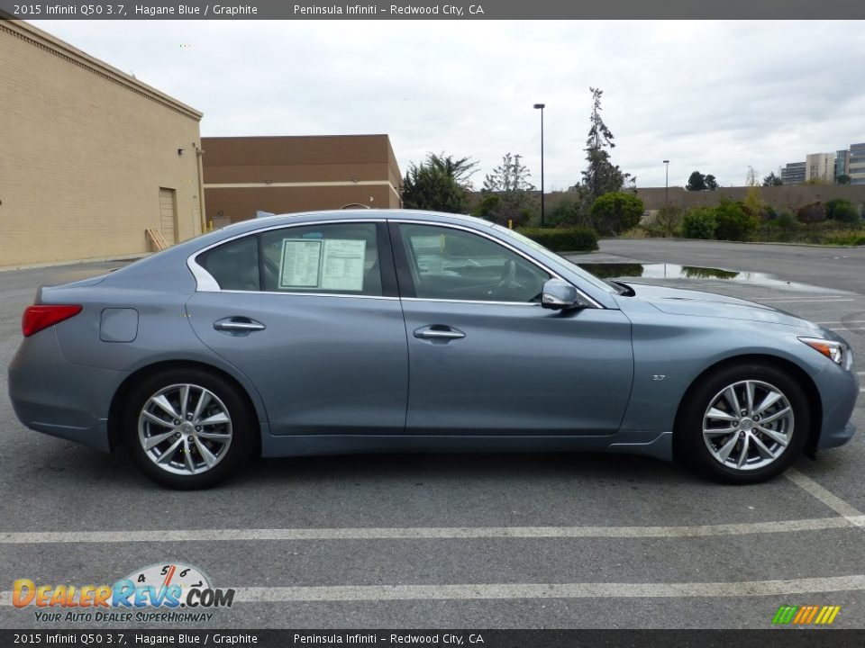 2015 Infiniti Q50 3.7 Hagane Blue / Graphite Photo #2