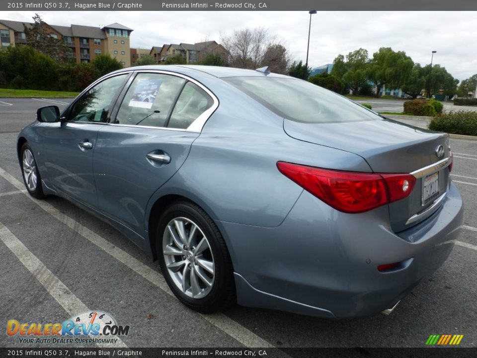2015 Infiniti Q50 3.7 Hagane Blue / Graphite Photo #3