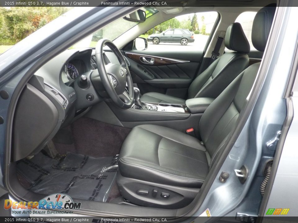 2015 Infiniti Q50 3.7 Hagane Blue / Graphite Photo #4