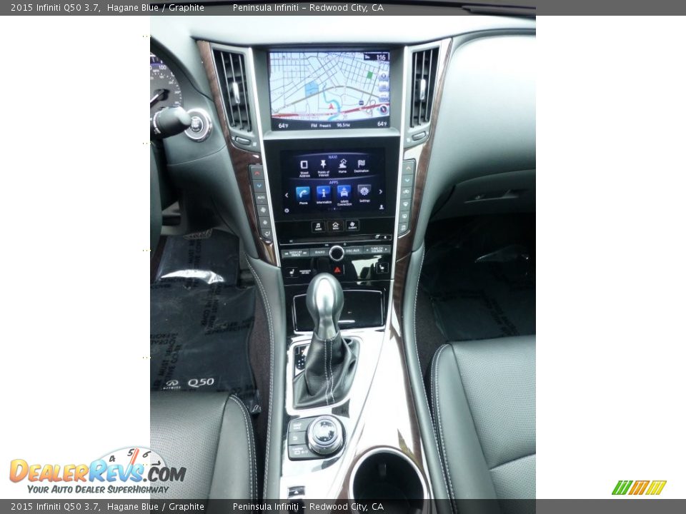 2015 Infiniti Q50 3.7 Hagane Blue / Graphite Photo #8