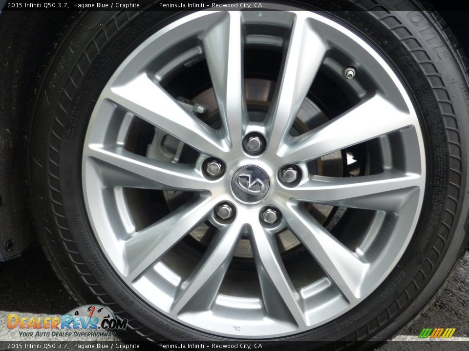 2015 Infiniti Q50 3.7 Hagane Blue / Graphite Photo #10