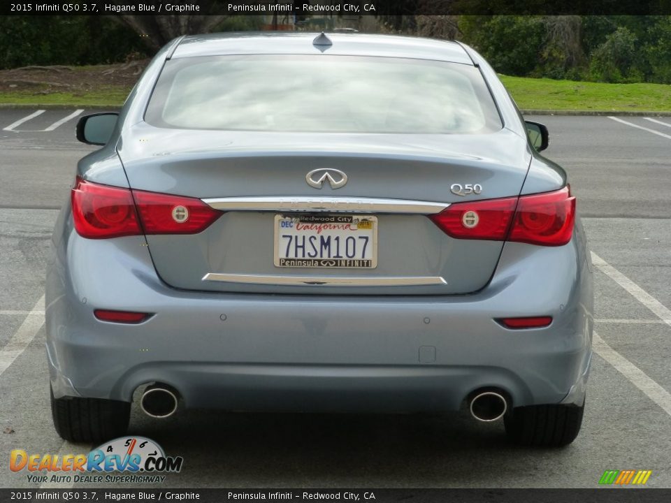 2015 Infiniti Q50 3.7 Hagane Blue / Graphite Photo #14