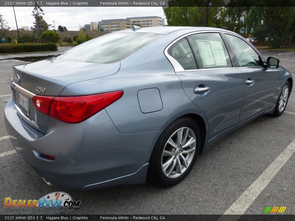 2015 Infiniti Q50 3.7 Hagane Blue / Graphite Photo #15