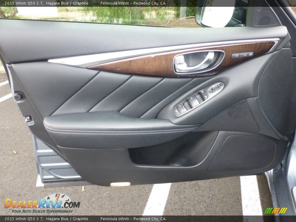 2015 Infiniti Q50 3.7 Hagane Blue / Graphite Photo #17