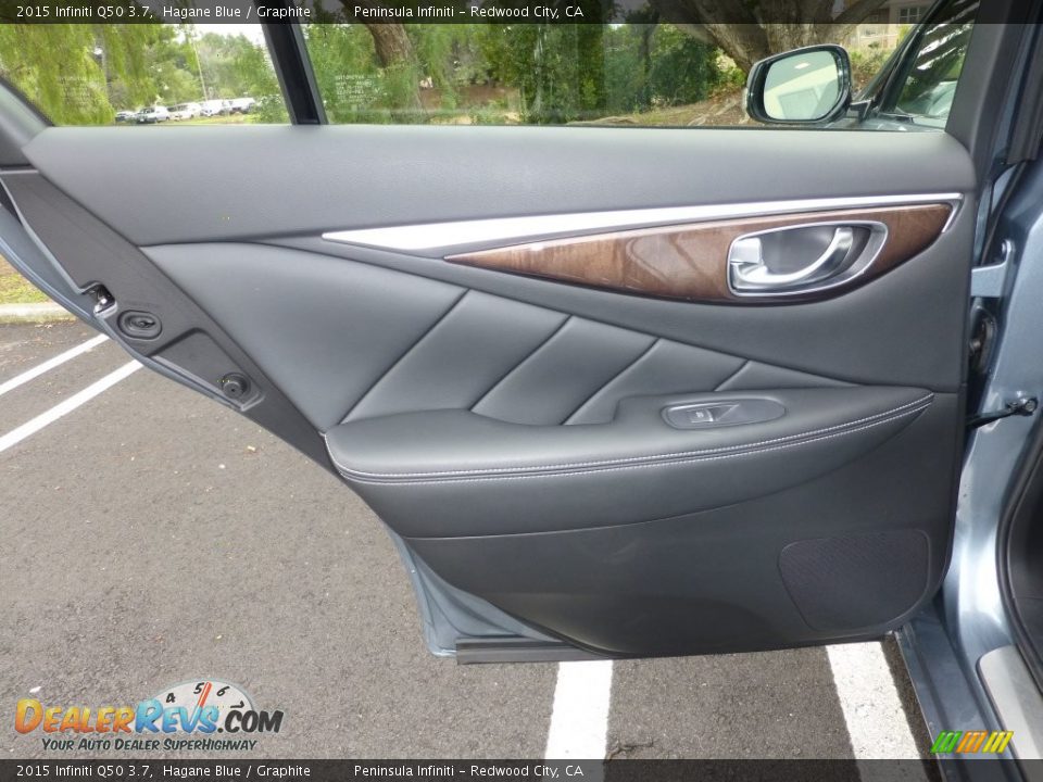 2015 Infiniti Q50 3.7 Hagane Blue / Graphite Photo #18