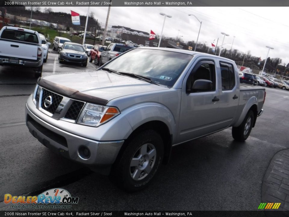 2008 Nissan Frontier SE Crew Cab 4x4 Radiant Silver / Steel Photo #5