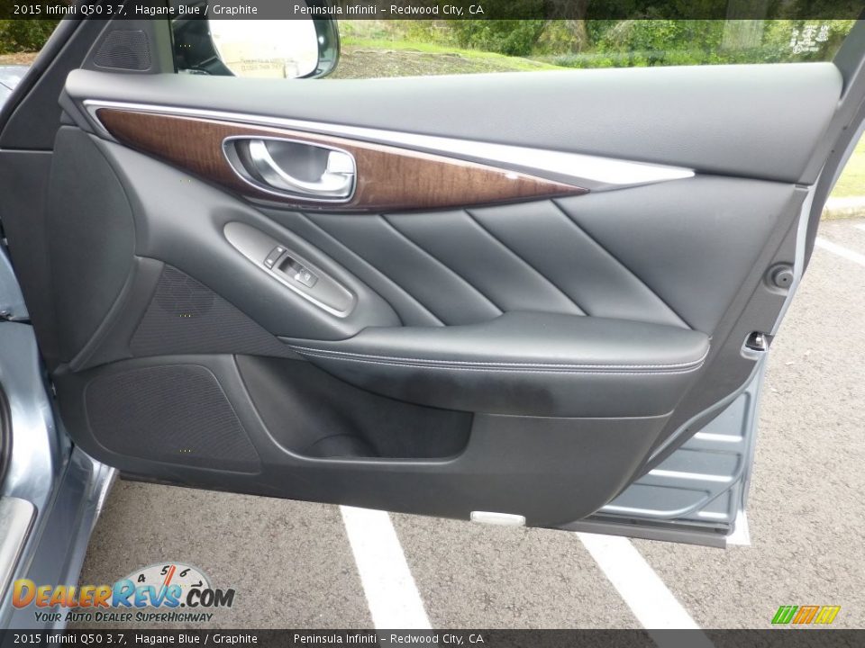 2015 Infiniti Q50 3.7 Hagane Blue / Graphite Photo #22