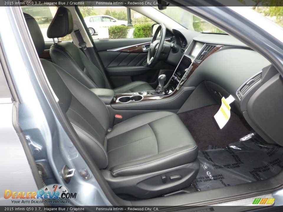 2015 Infiniti Q50 3.7 Hagane Blue / Graphite Photo #23