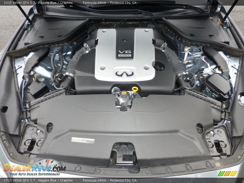 2015 Infiniti Q50 3.7 Hagane Blue / Graphite Photo #24