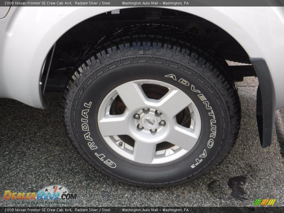 2008 Nissan Frontier SE Crew Cab 4x4 Radiant Silver / Steel Photo #7
